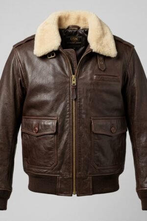 Men's G-1 Flight Bomber Jacket with Fur Collar