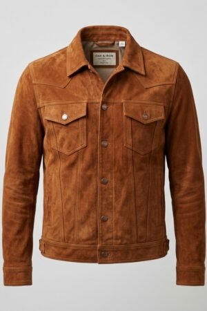 Men's Western Suede Trucker Jacket